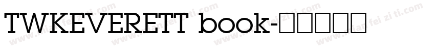TWKEVERETT book字体转换